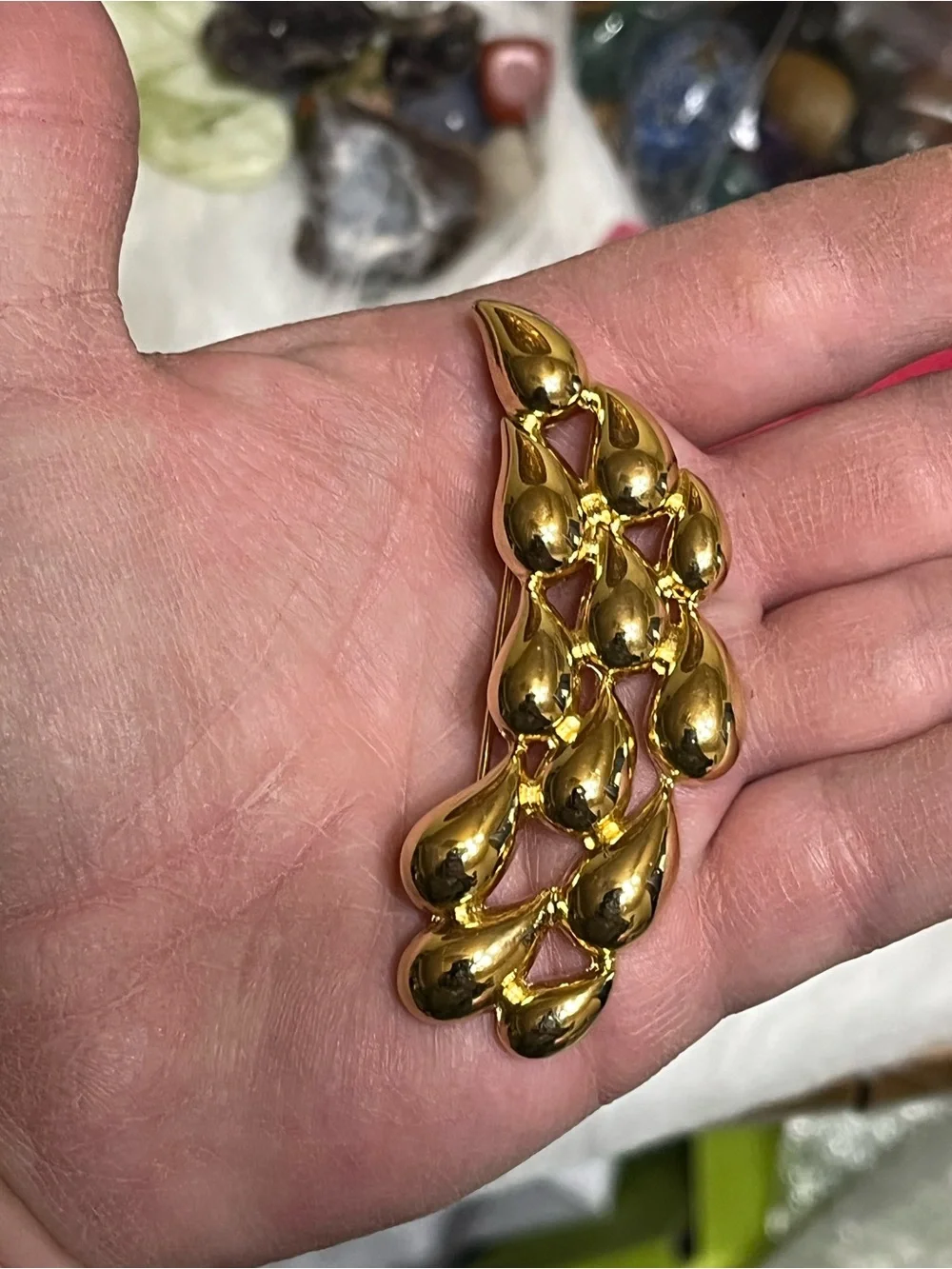 Givenchy Vintage Raindrops Teardrops Brooch